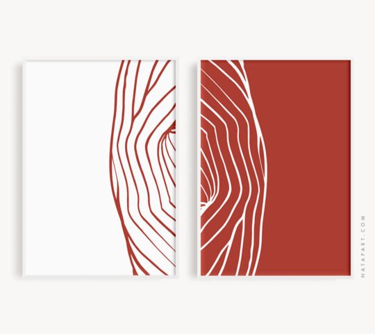 SET OF 2 ULURU LINES A PRINTABLE ART PRINT
