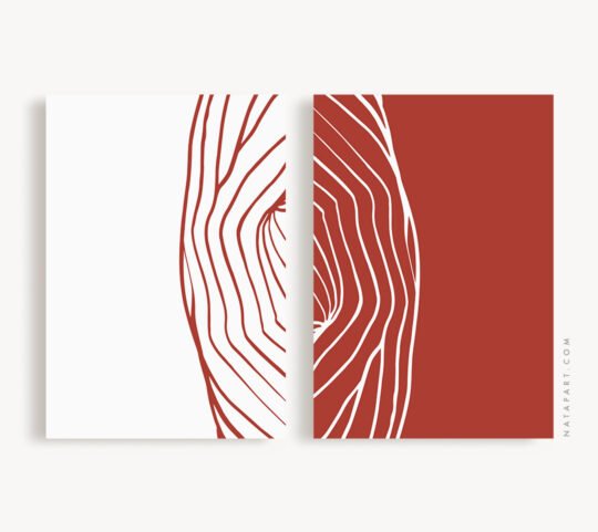 SET OF 2 ULURU LINES A PRINTABLE ART PRINT - Image 4