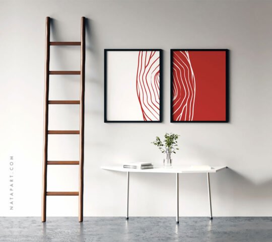 SET OF 2 ULURU LINES A PRINTABLE ART PRINT - Image 2