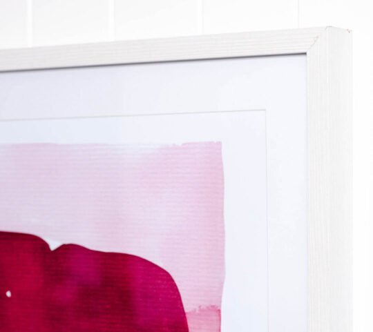 ULURU PINK SUNSET FRAMED GLASS ART PRINT - Image 2