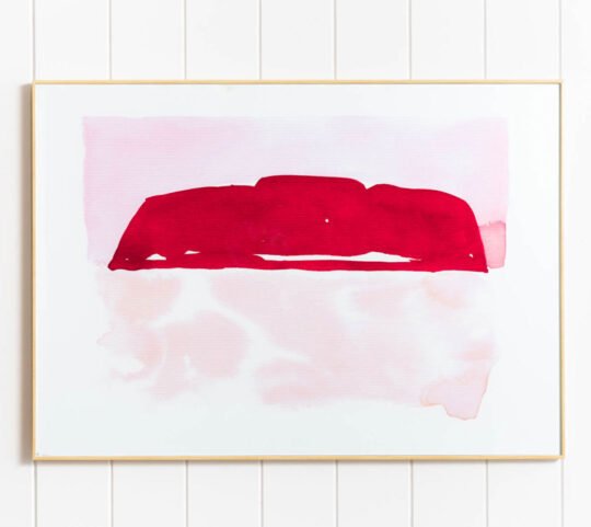 ULURU PINK SUNSET GLASS ARTWORK
