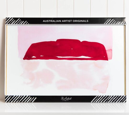 ULURU PINK SUNSET GLASS ARTWORK - Image 2