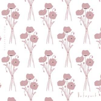 POPPIES BOUQUET 1C MAUVE REPEAT