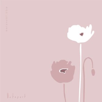 POPPIES FLAT 2 MAUVE D ILLUSTRATION