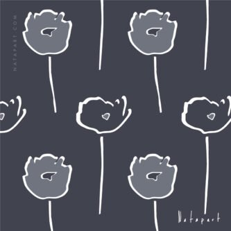 POPPIES FLAT 2 BLUE F REPEAT