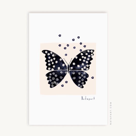 FLORAL BUTTERFLY ART PRINT - Image 3