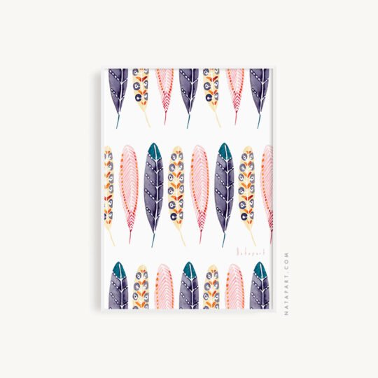 FEATHERS 3 ART PRINT
