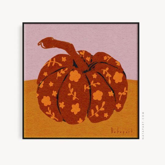 PUMPKIN 1 FALL ART PRINT