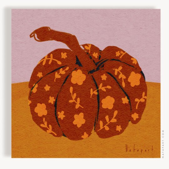 PUMPKIN 1 FALL ART PRINT - Image 3