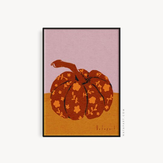PUMPKIN 1 FALL ART PRINT - Image 4