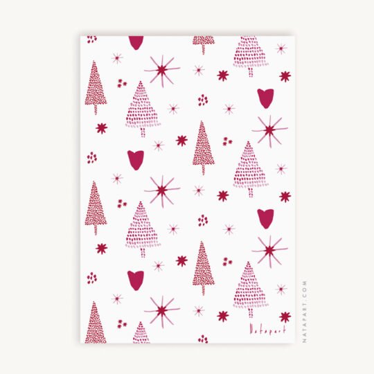 PINK CHRISTMAS TREE PRINTABLE ART - Image 3