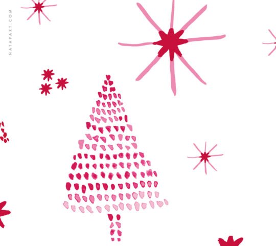 PINK CHRISTMAS TREE PRINTABLE ART - Image 5