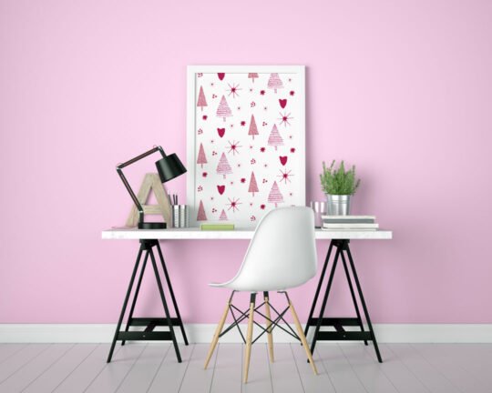 PINK CHRISTMAS TREE PRINTABLE ART