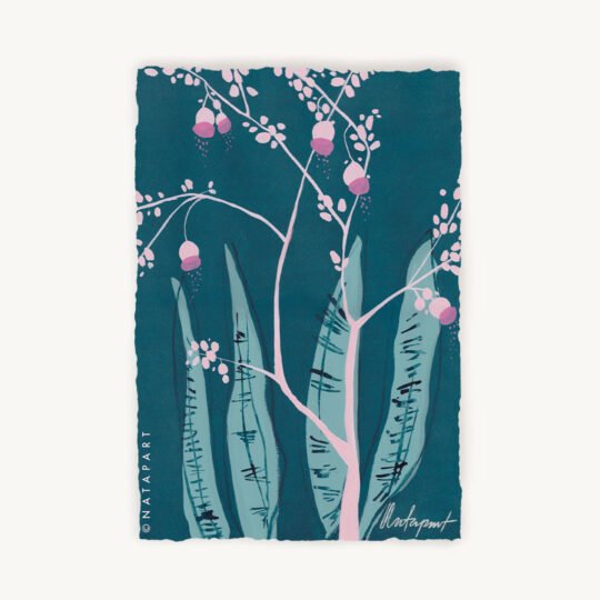 TEAL RELIEF ORIGINAL MIXED MEDIA PAINTING