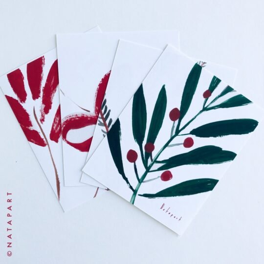 Christmas Foliage Greeting Card Set A - Image 5
