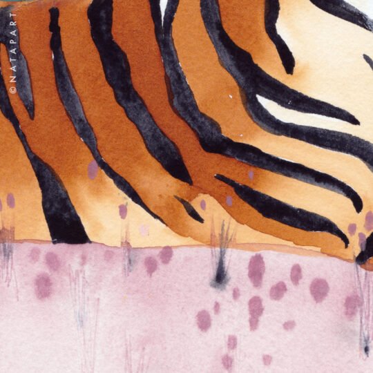 Tiger Original Watercolour - Image 2