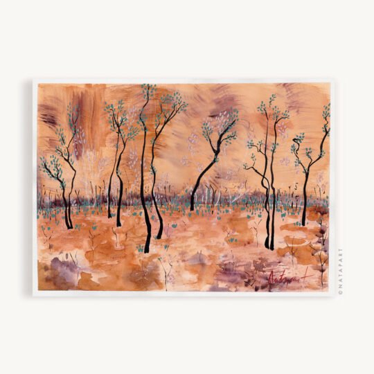 Uluru Landscape Original Mixed Media