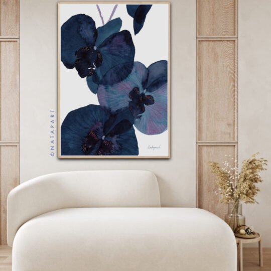 Blue Orchid 1 Limited Edition Size 150 x 100cm on Canvas