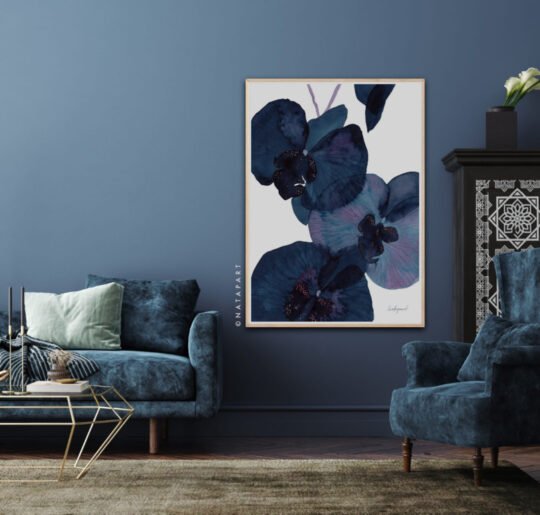 Blue Orchid 1 Limited Edition Size 150 x 100cm on Canvas - Image 6