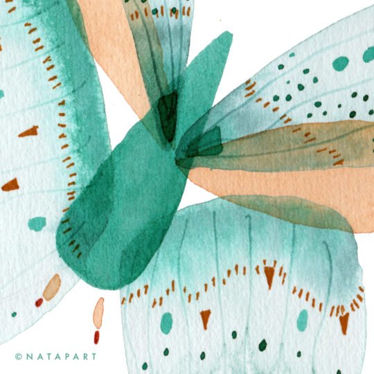 Aqua Butterflies #3 - Image 3