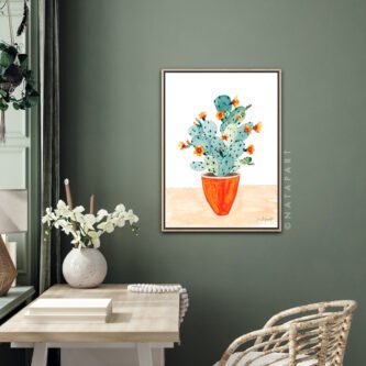 Cactus Flowers Original Watercolour