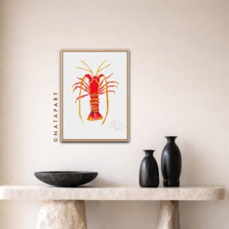 California Spiny Lobster Original Watercolour