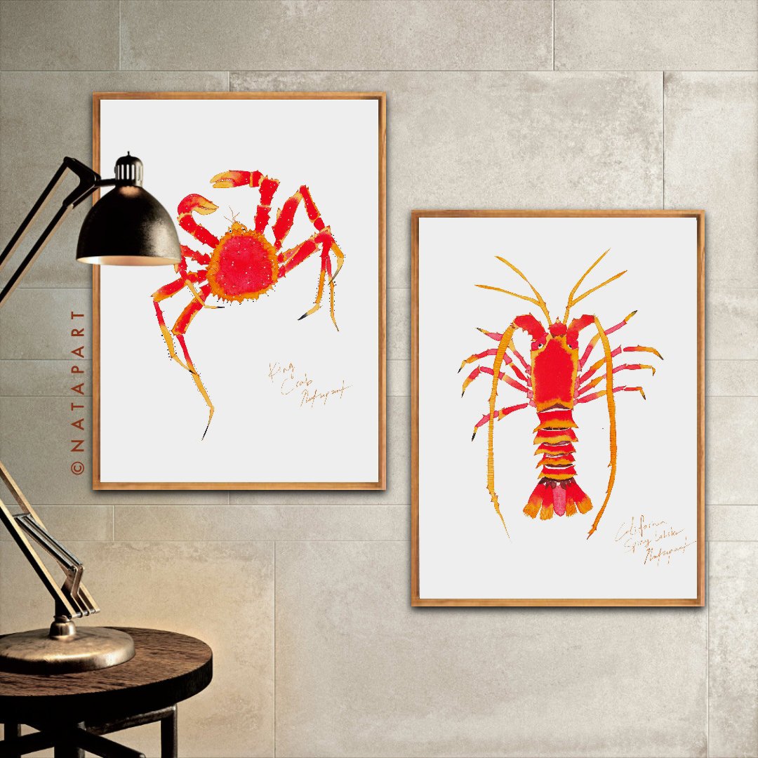 King Crab & Spiny Lobster Diptych